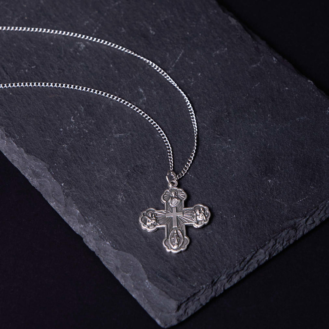 Christianartworkshop Collier pendentif croix à quatre directions en carmélite style classique - image 13