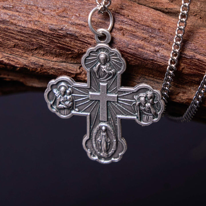 Christianartworkshop Collier pendentif croix à quatre directions en carmélite style classique - image 4