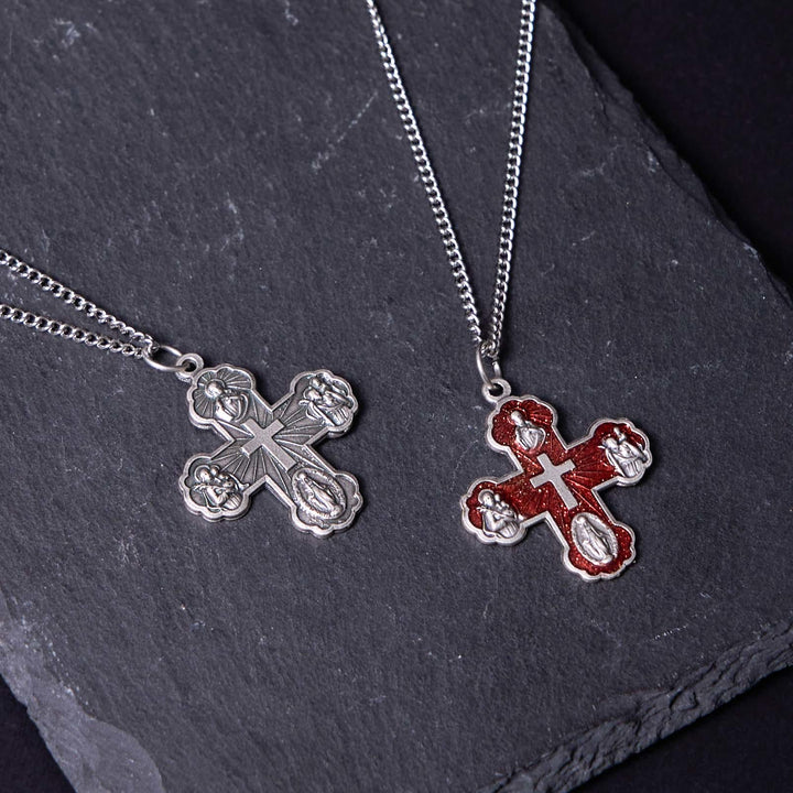 Christianartworkshop Collier pendentif croix à quatre directions en carmélite style classique - image 1