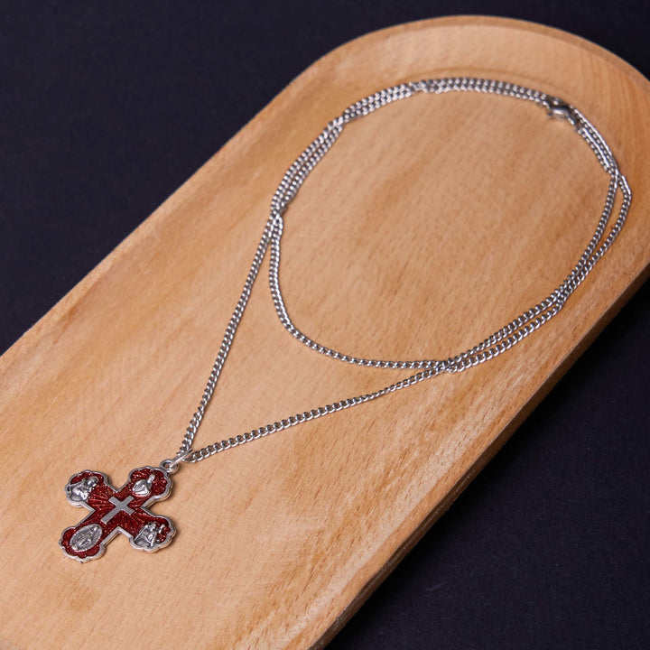 Christianartworkshop Collier pendentif croix à quatre directions en carmélite style classique - image 6