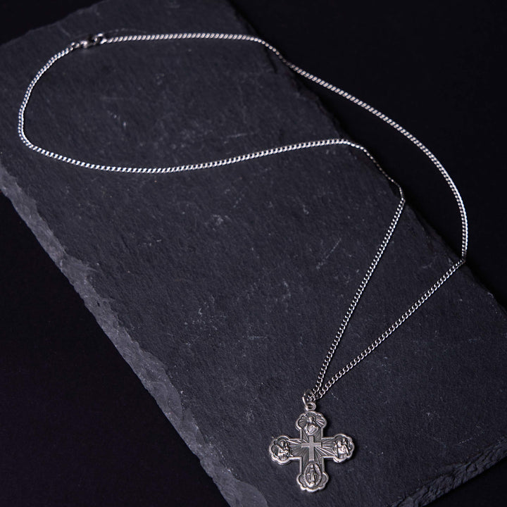 Christianartworkshop Collier pendentif croix à quatre directions en carmélite style classique - image 10
