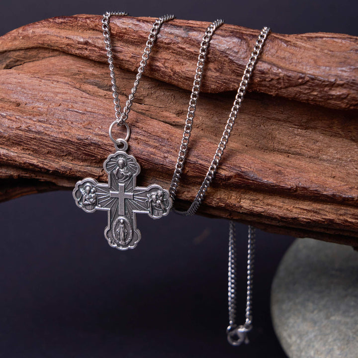 Christianartworkshop Collier pendentif croix à quatre directions en carmélite style classique - Argent - image 2