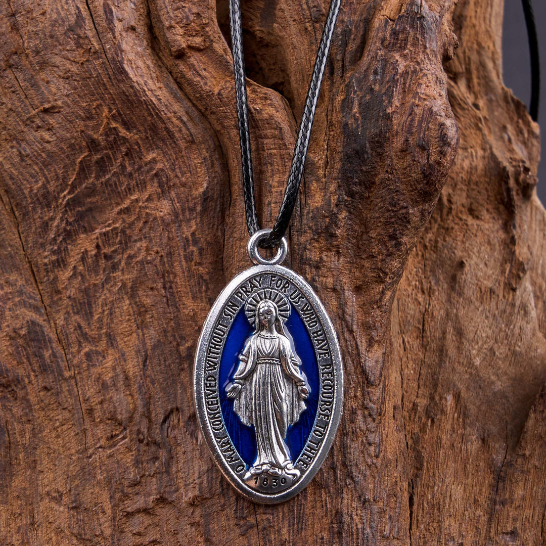 Christianartworkshop Collier pendentif médaille miraculeuse de Notre-Dame, style classique - image 4