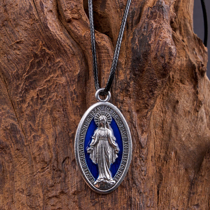 Christianartworkshop Collier pendentif médaille miraculeuse de Notre-Dame, style classique - image 4