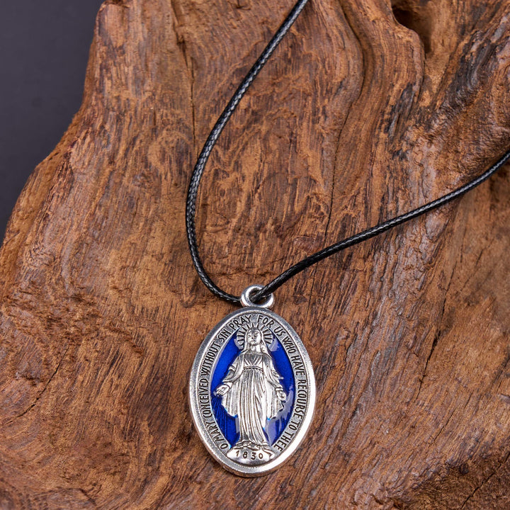 Christianartworkshop Collier pendentif médaille miraculeuse de Notre-Dame, style classique - image 2