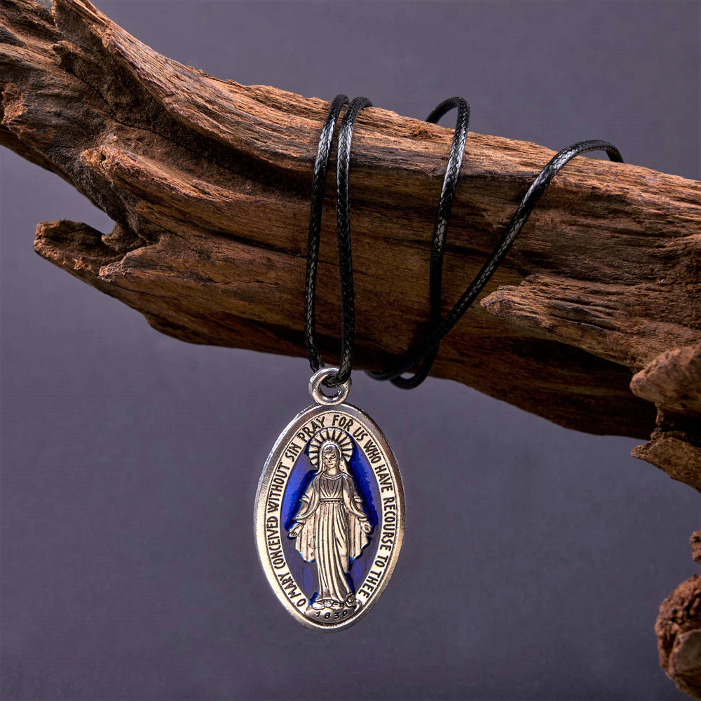 Christianartworkshop Collier pendentif médaille miraculeuse de Notre-Dame, style classique - image 1