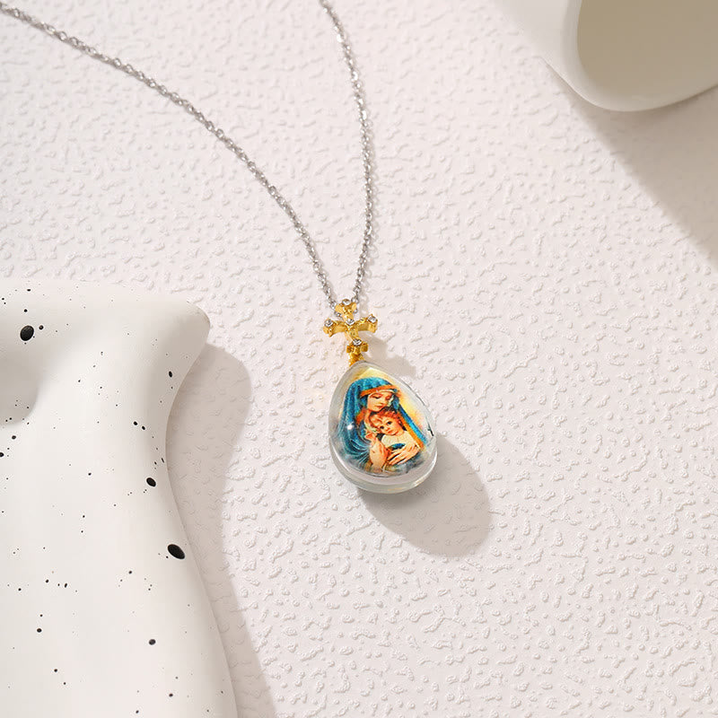 Christianartworkshop Collier pendentif en cristal style simple et tendance, série Jésus - image 1