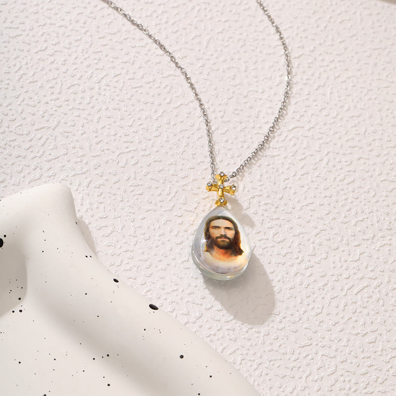 Christianartworkshop Collier pendentif en cristal style simple et tendance, série Jésus - Style C - image 3