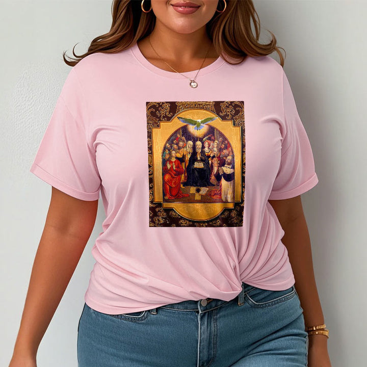 T-shirt à manches courtes Christianartworkshop style classique Saint-Esprit Apôtres Sainte Vierge Marie - image 14