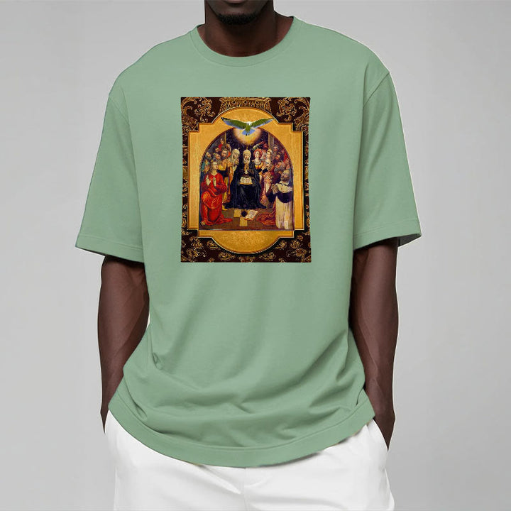 T-shirt à manches courtes Christianartworkshop style classique Saint-Esprit Apôtres Sainte Vierge Marie - image 12