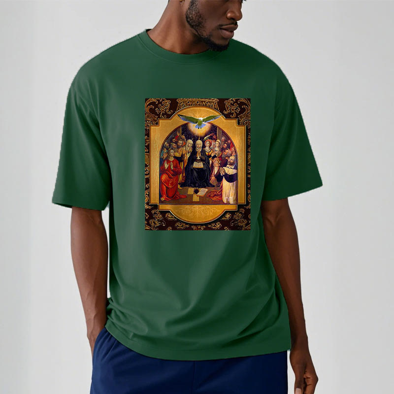 T-shirt à manches courtes Christianartworkshop style classique Saint-Esprit Apôtres Sainte Vierge Marie - image 10