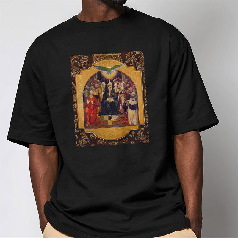 T-shirt à manches courtes Christianartworkshop style classique Saint-Esprit Apôtres Sainte Vierge Marie - image 3
