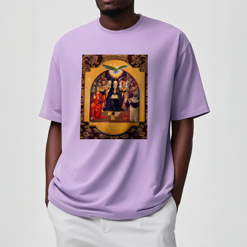 T-shirt à manches courtes Christianartworkshop style classique Saint-Esprit Apôtres Sainte Vierge Marie - image 16