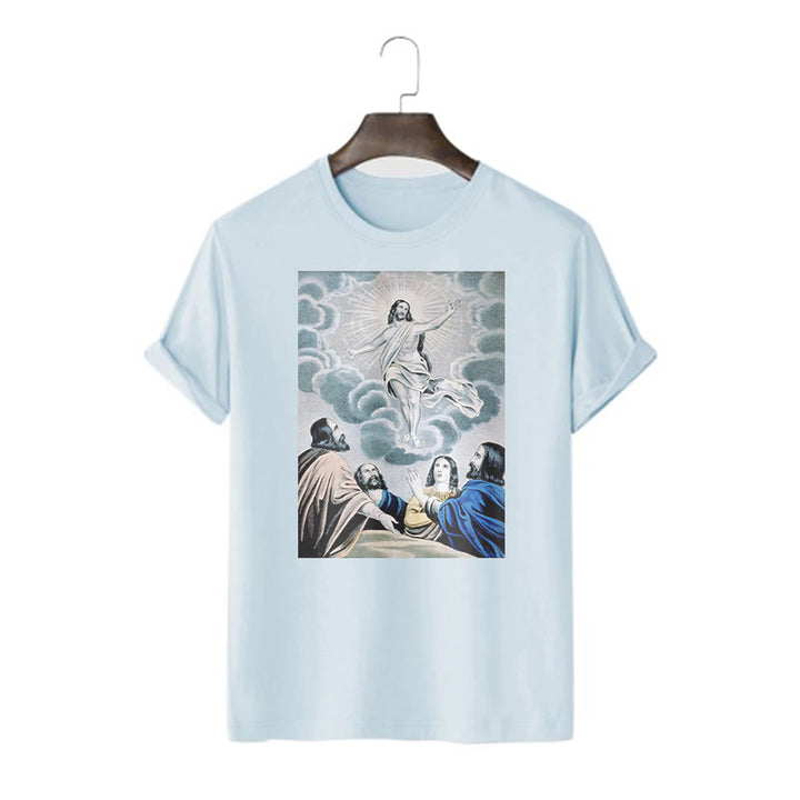 T-shirt à manches courtes Christianartworkshop Classic Style The Ascension - Bleu - 2XL - image 17