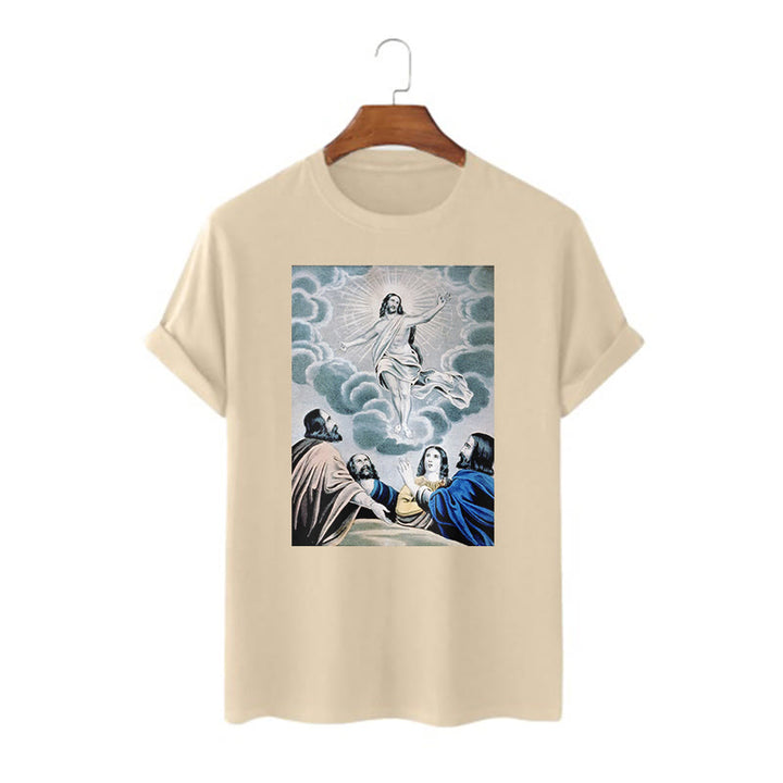 T-shirt à manches courtes Christianartworkshop Classic Style The Ascension - Kaki - 2XL - image 7