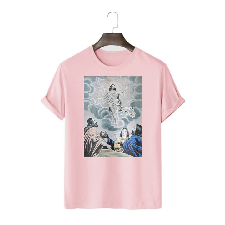 T-shirt à manches courtes Christianartworkshop Classic Style The Ascension - Rose - 2XL - image 15