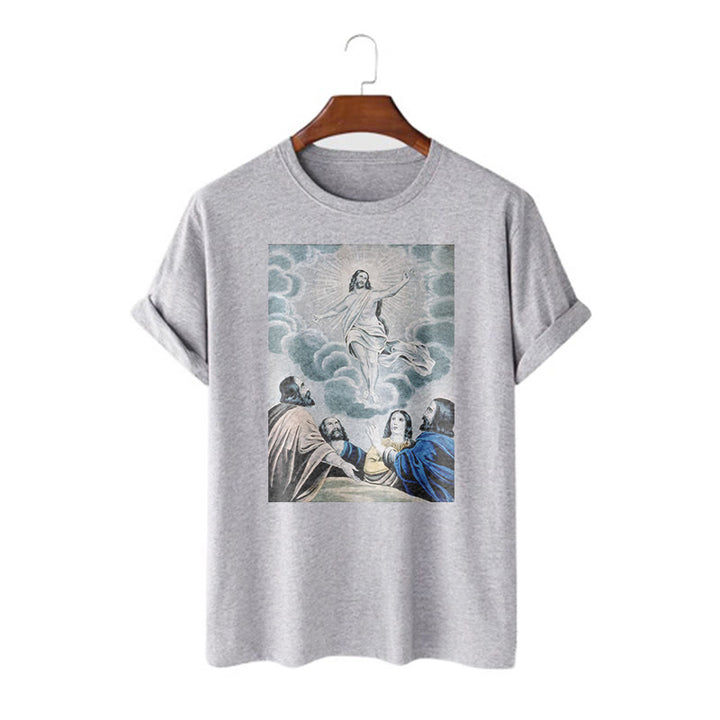 T-shirt à manches courtes Christianartworkshop Classic Style The Ascension - Gris - 2XL - image 18