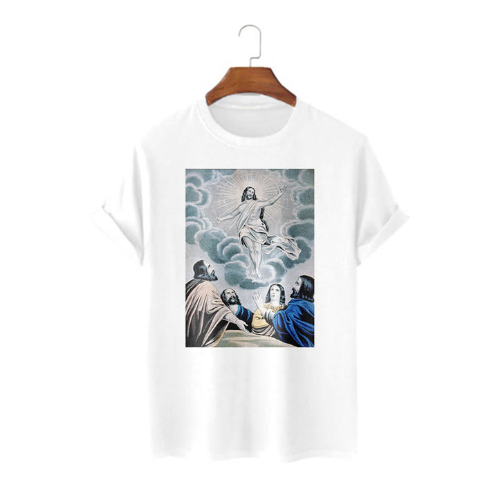 T-shirt à manches courtes Christianartworkshop Classic Style The Ascension - Blanc - 2XL - image 4