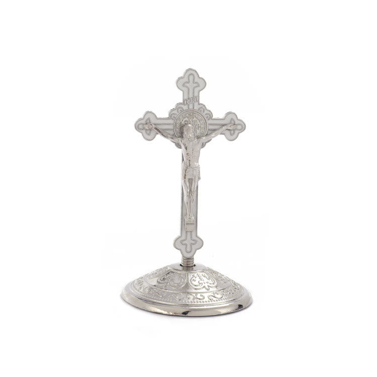 Christianartworkshop Crucifix stéréoscopique en alliage de zinc de style classique - Argent - image 6