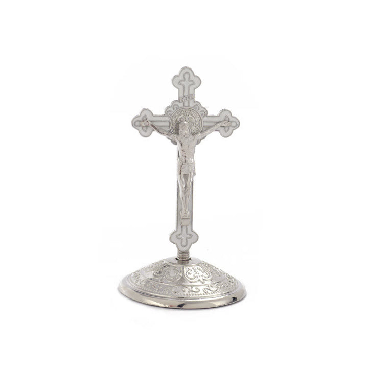 Christianartworkshop Crucifix stéréoscopique en alliage de zinc de style classique - Argent - image 6