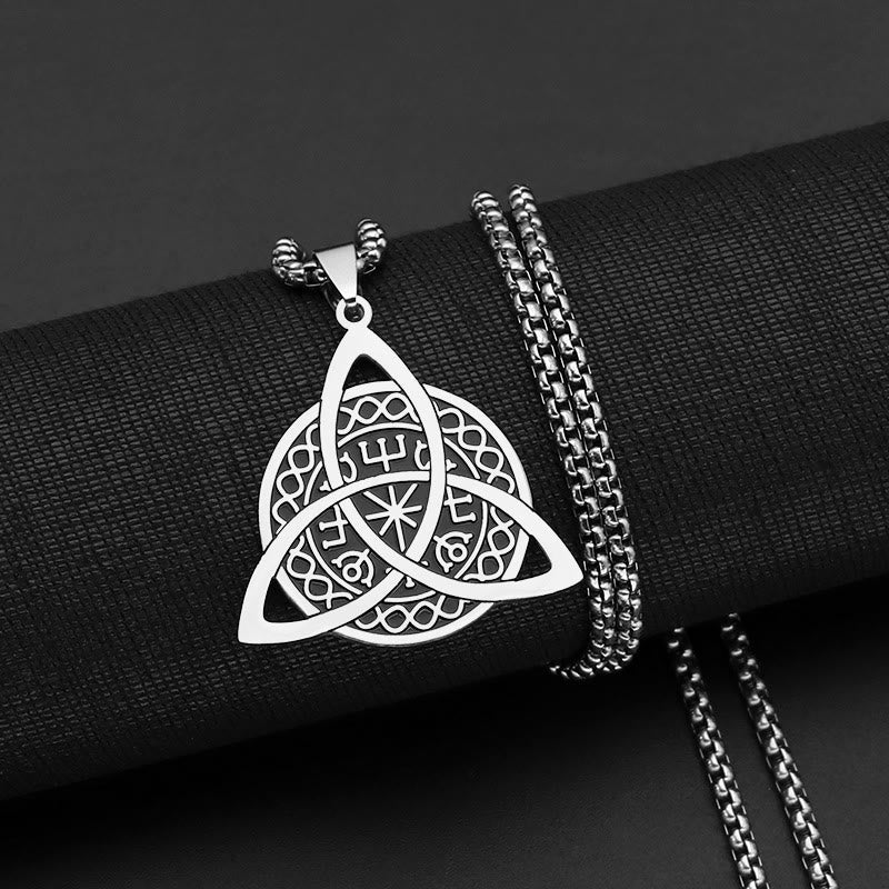 Christianartworkshop Collier pendentif minimaliste en acier inoxydable Triquetra - Argent - image 0