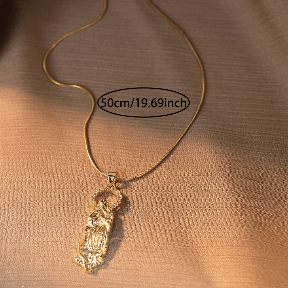 Christianartworkshop Collier pendentif de luxe représentant l'Assomption de la Vierge Marie et Notre-Dame de Guadalupe - image 8