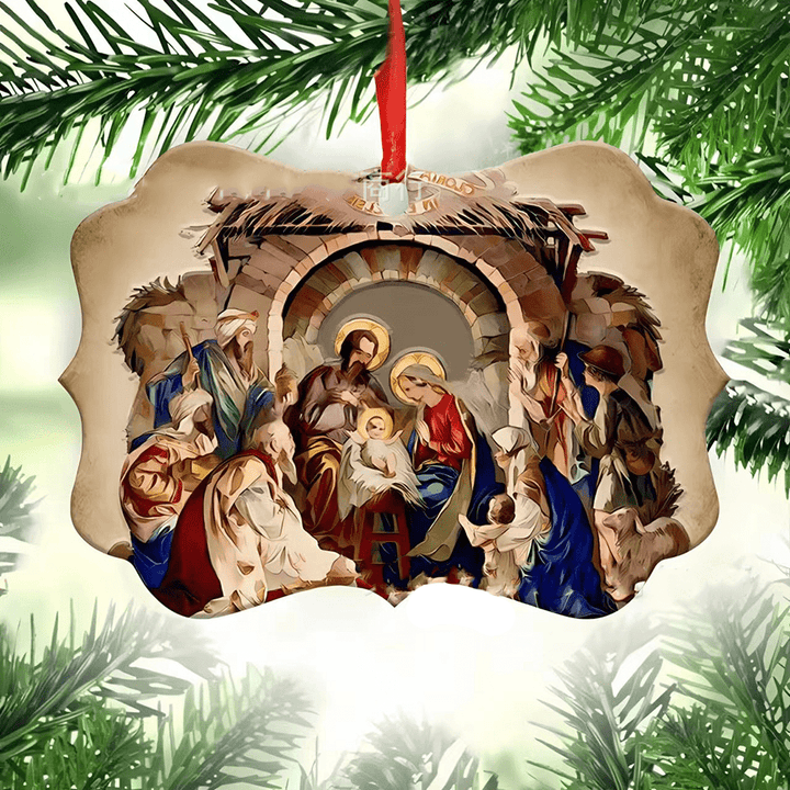 Christianartworkshop Décorations de Noël suspendues en acrylique représentant la Nativité C - Crèche - image 0