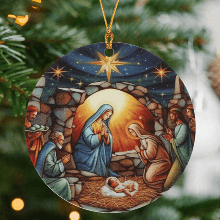Christianartworkshop Crèche de Noël, décorations du Christ, ornements C - Céramique - image 0
