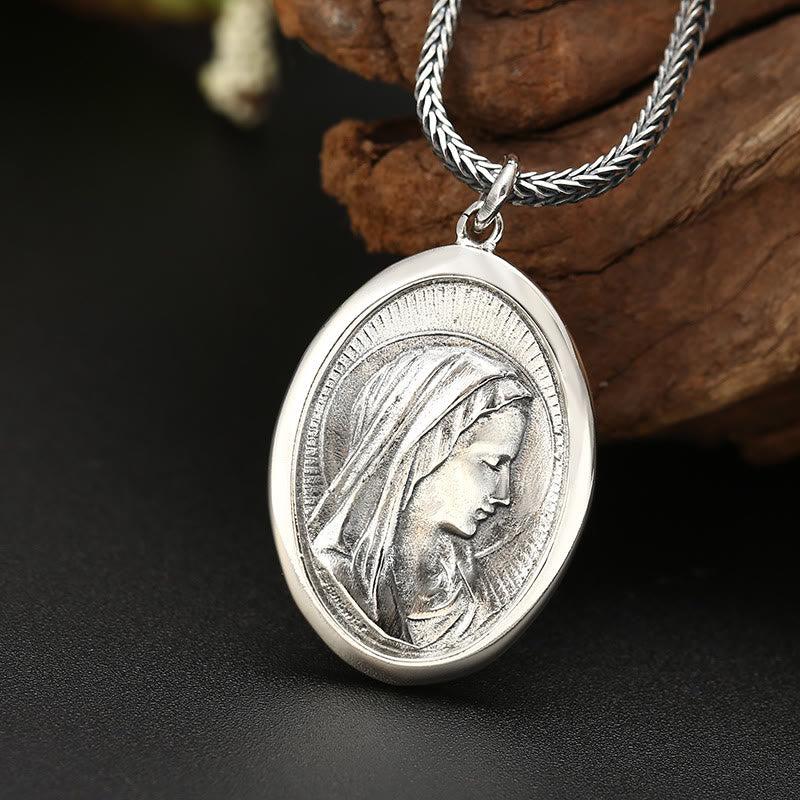 Collier pendentif de haute qualité Christianartworkshop, avatar de la Vierge Marie, style classique - Vierge Marie - image 0