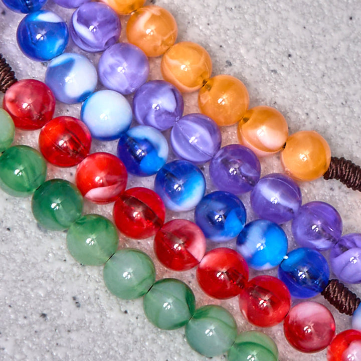 Christianartworkshop Médaille miraculeuse et crucifix de 10 mm de diamètre, cordon en nylon acrylique bleu/violet, chapelet - image 7