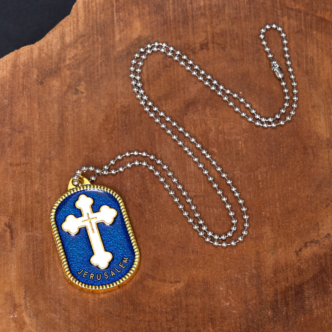 Christianartworkshop Collier pendentif croix de Jérusalem au design moderne, symbole de protection - image 5