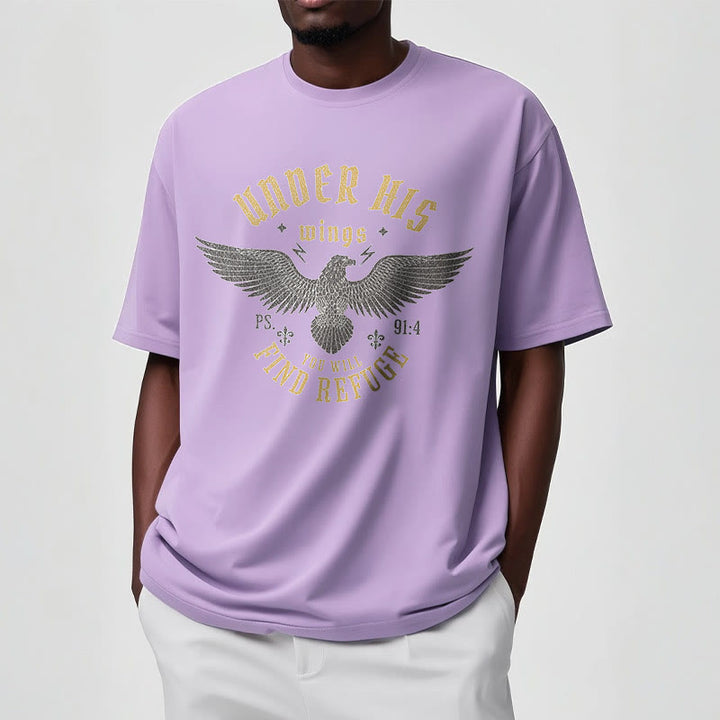 T-shirt à manches courtes Christianartworkshop Style moderne Sous ses ailes, tu trouveras refuge - image 14