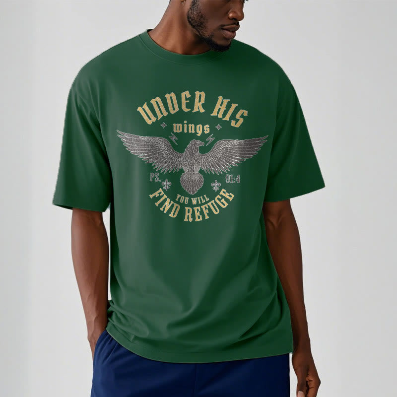T-shirt à manches courtes Christianartworkshop Style moderne Sous ses ailes, tu trouveras refuge - image 8