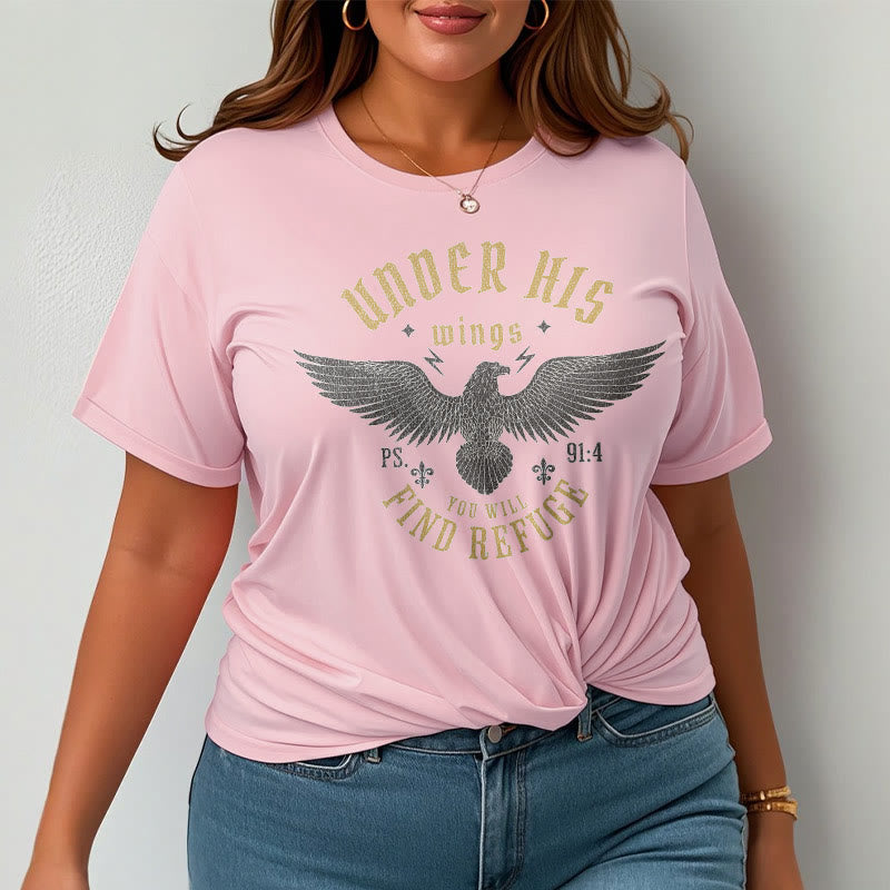 T-shirt à manches courtes Christianartworkshop Style moderne Sous ses ailes, tu trouveras refuge - image 12
