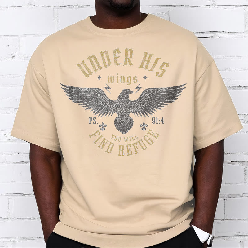 T-shirt à manches courtes Christianartworkshop Style moderne Sous ses ailes, tu trouveras refuge - image 6