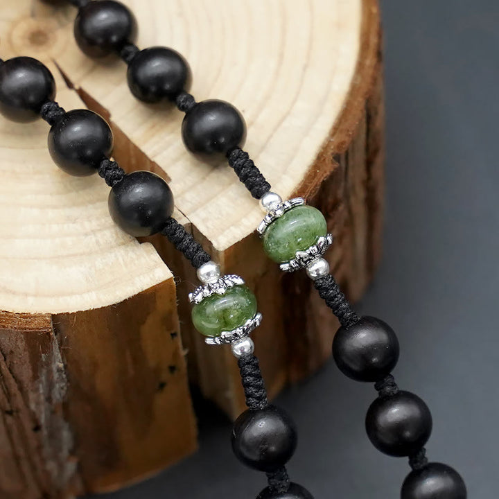 Christianartworkshop Chapelet en corde de nylon marron/noir en bois de santal, orné d'une croix de Jésus de 8 mm de diamètre. - image 10