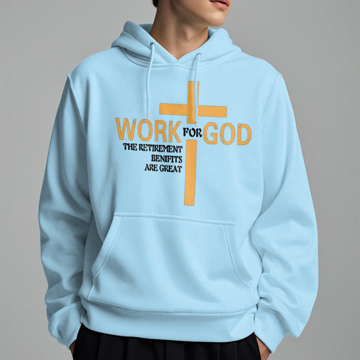Sweat à capuche en polyester doublé polaire style classique Christianartworkshop avec croix pour Dieu - image 28