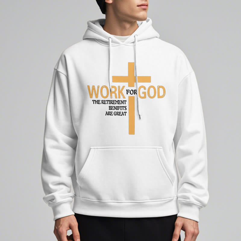 Sweat à capuche en polyester doublé polaire style classique Christianartworkshop avec croix pour Dieu - image 7