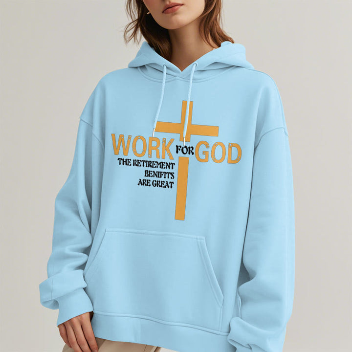 Sweat à capuche en polyester doublé polaire style classique Christianartworkshop avec croix pour Dieu - image 27