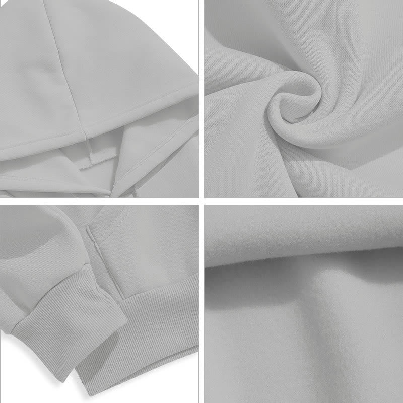 Sweat à capuche en polyester doublé polaire avec citation classique « La foi plutôt que la peur » de Christianartworkshop - image 34