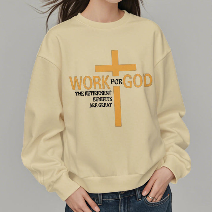 Sweat-shirt en polyester doublé polaire style classique Christianartworkshop avec croix « Pour Dieu » - image 13