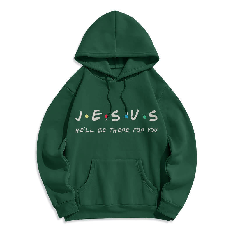 Christianartworkshop Sweat à capuche en polyester doublé polaire style moderne « Jésus, il sera là pour toi » - Vert - 2XL - image 20