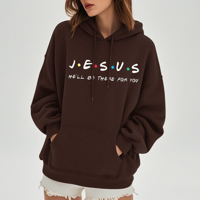 Christianartworkshop Sweat à capuche en polyester doublé polaire style moderne « Jésus, il sera là pour toi » - image 17
