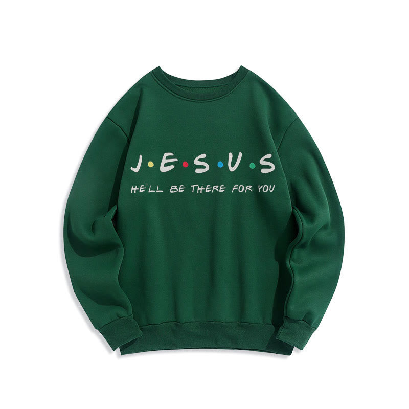 Sweat-shirt en polyester doublé polaire « Jésus, il sera là pour toi » style moderne de Christianartworkshop - Vert - 2XL - image 20