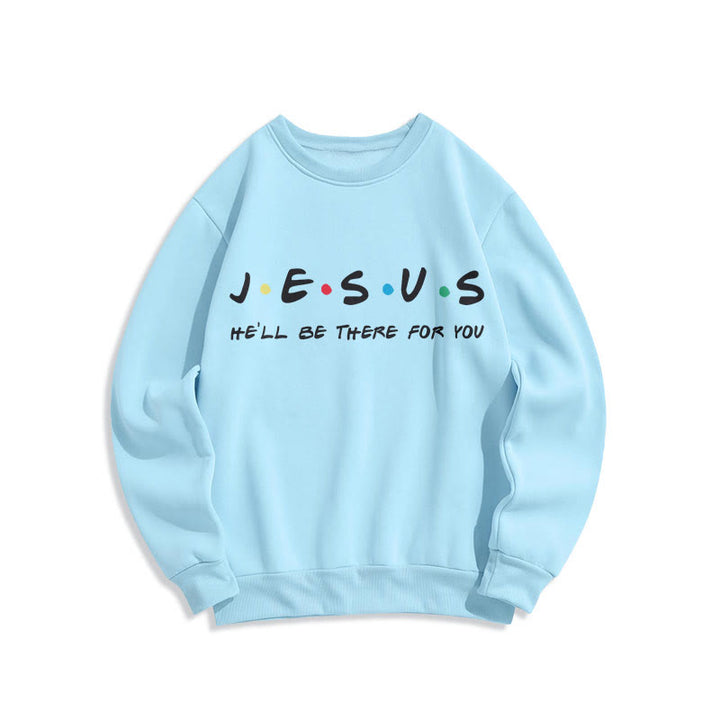 Sweat-shirt en polyester doublé polaire « Jésus, il sera là pour toi » style moderne de Christianartworkshop - Bleu - 2XL - image 25