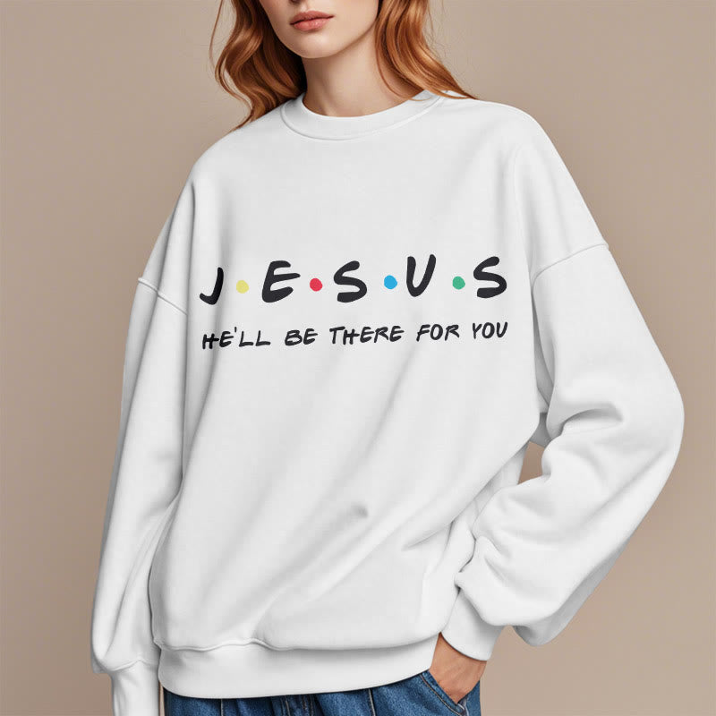 Sweat-shirt en polyester doublé polaire « Jésus, il sera là pour toi » style moderne de Christianartworkshop - image 1