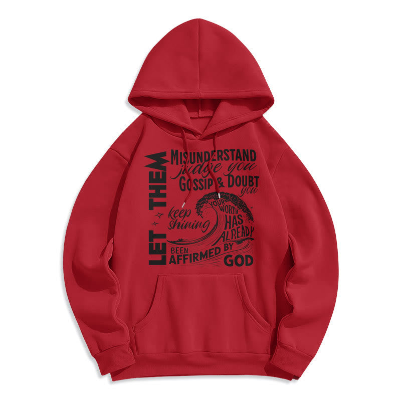 Christianartworkshop Sweat à capuche en polyester doublé polaire, style moderne affirmé par Dieu - Rouge - 2XL - image 35