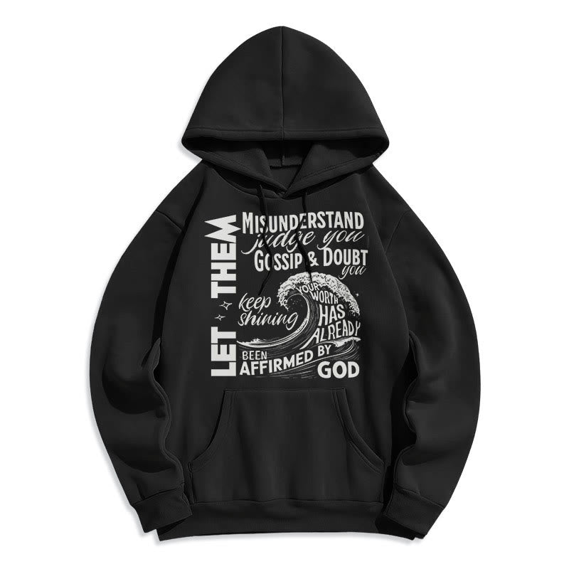 Christianartworkshop Sweat à capuche en polyester doublé polaire, style moderne affirmé par Dieu - Noir - 2XL - image 5