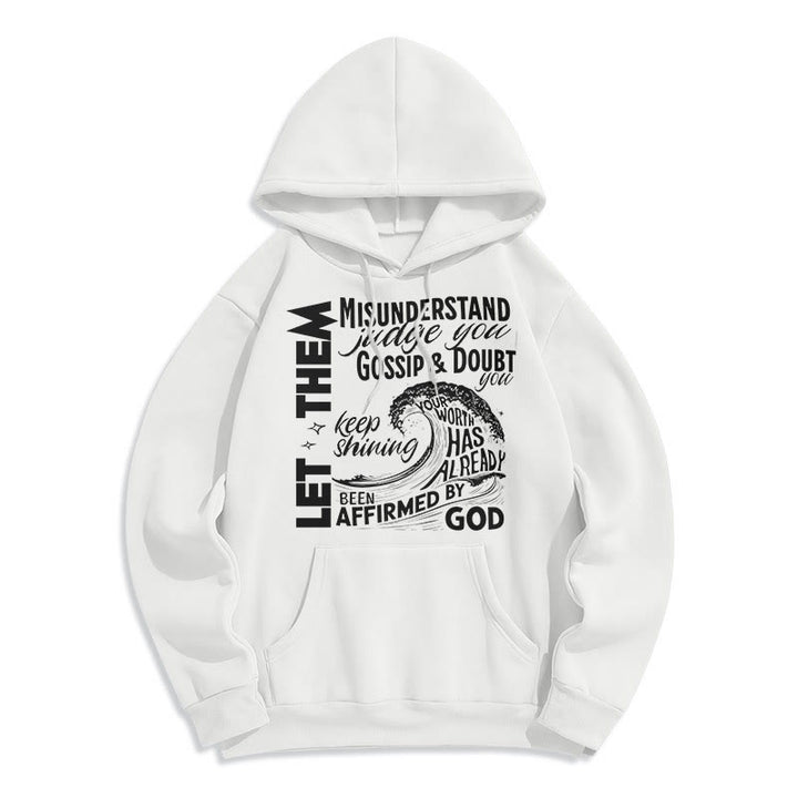 Christianartworkshop Sweat à capuche en polyester doublé polaire, style moderne affirmé par Dieu - Blanc - 2XL - image 10