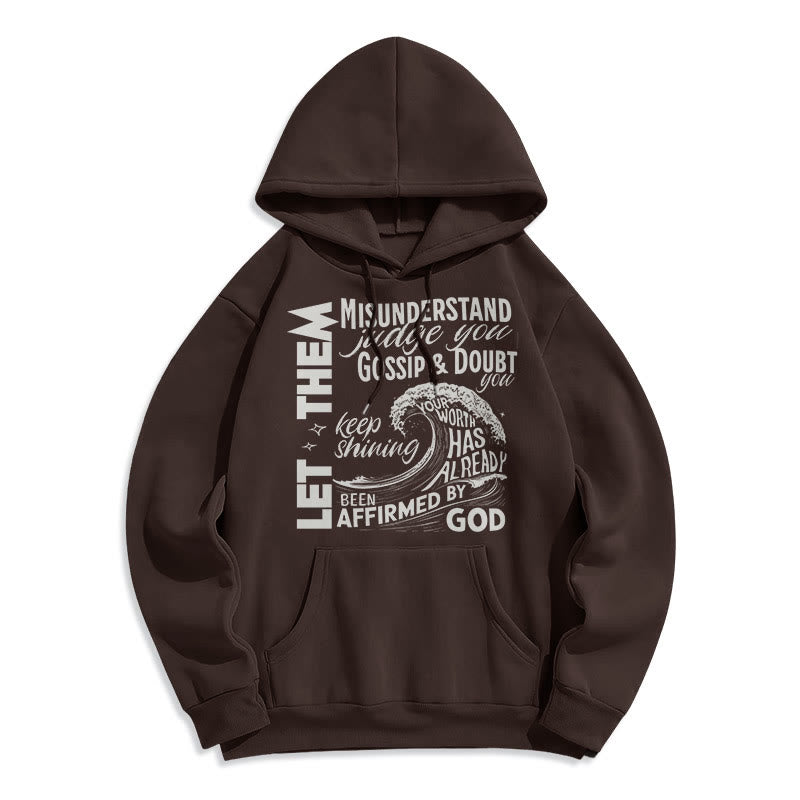 Christianartworkshop Sweat à capuche en polyester doublé polaire, style moderne affirmé par Dieu - Brun - 2XL - image 15